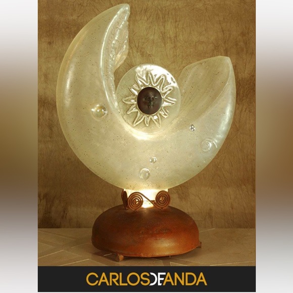Carlos De Anda Signed Original Collectible Sculptural Fine Art Floor Table Lamp - Picture 13 of 15